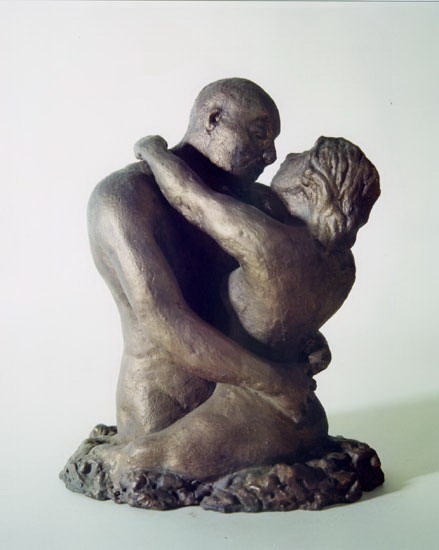 L’abbraccio - Bronzo, H. 22 cm